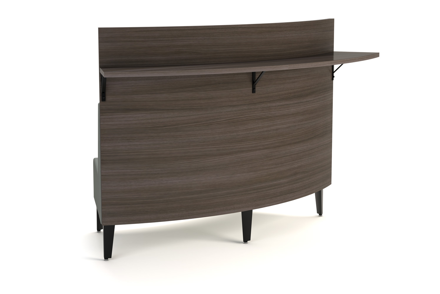 Malibu 60D Curve Modular with Panel and Shelf